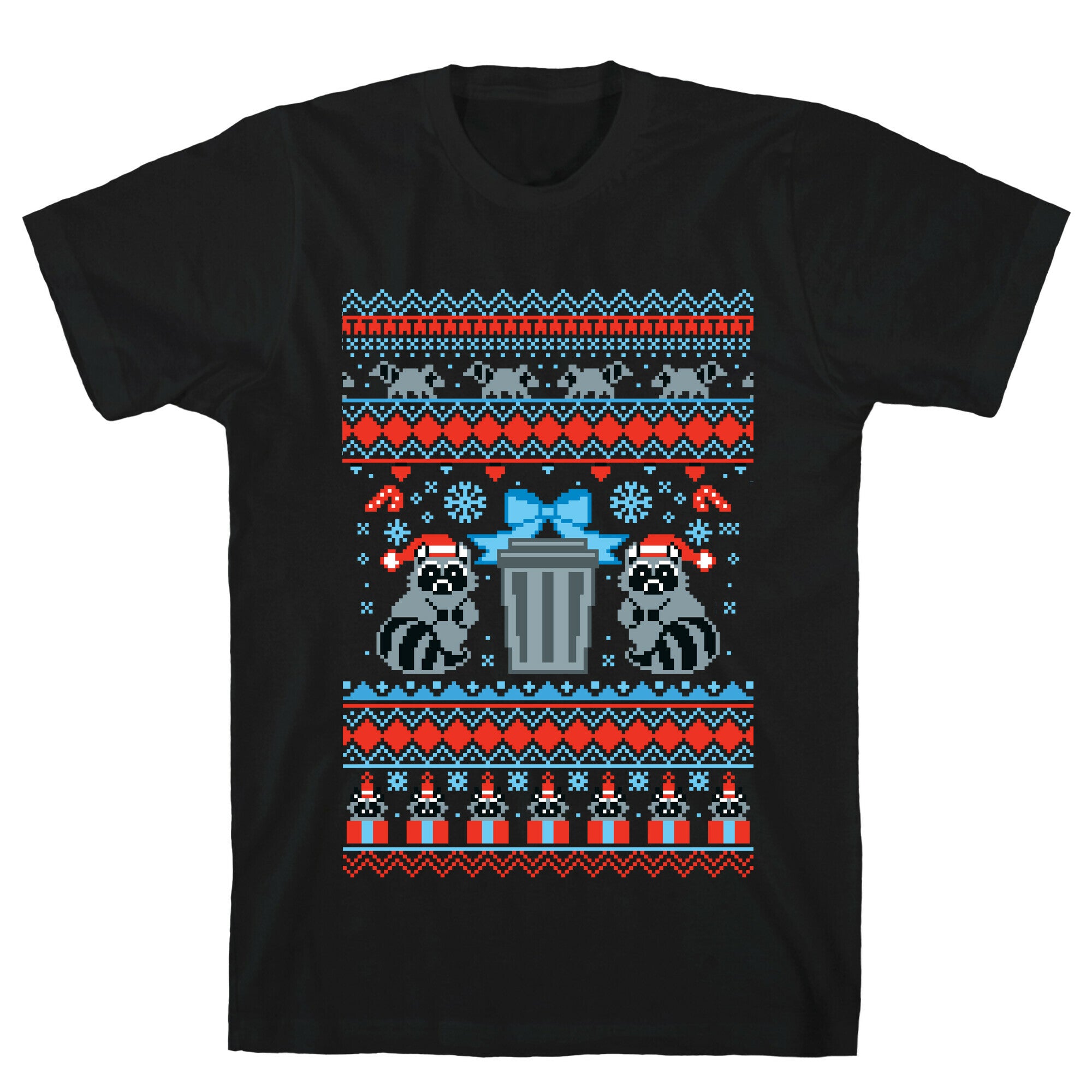 Raccoon Ugly Christmas Sweater T-Shirt